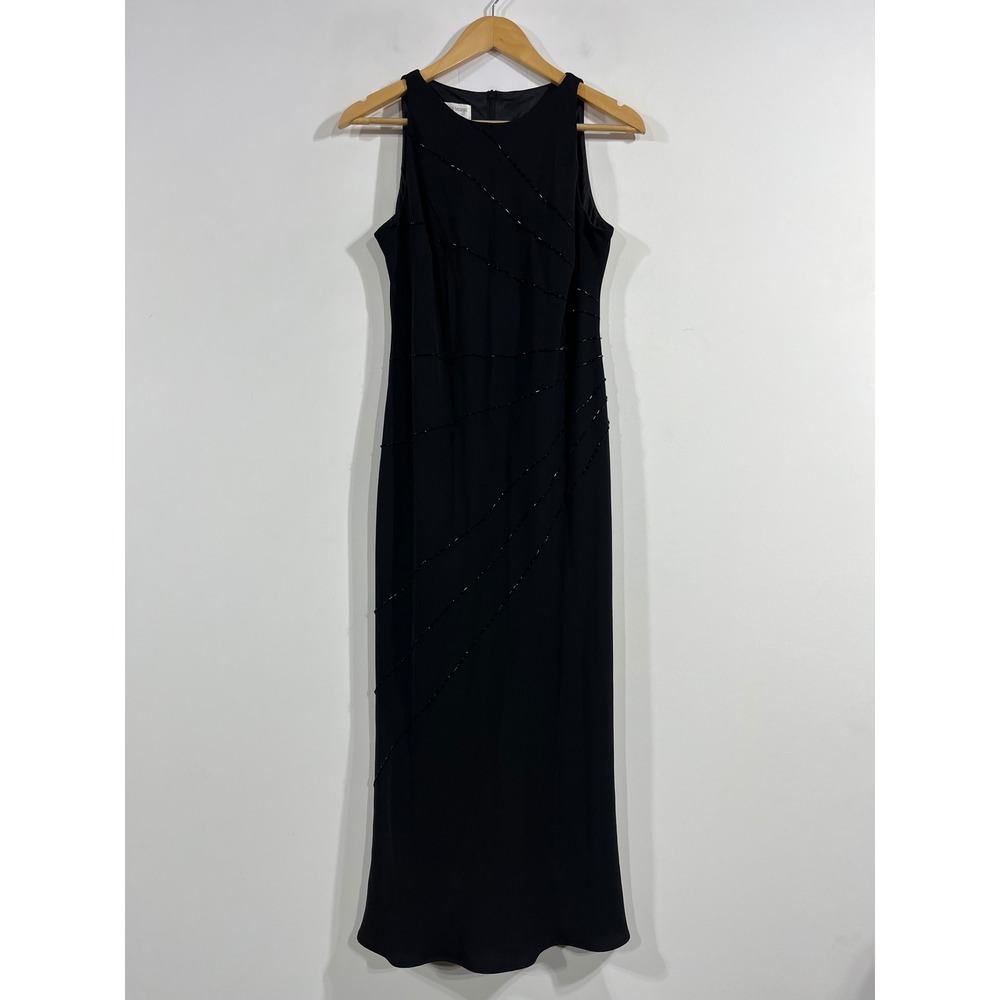 Jones NY Vintage Y2K Beaded Formal‎ Maxi Evening Fairy Grunge 90s Dress Womens 8